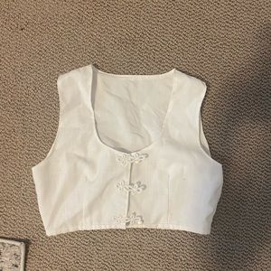 Vintage cropped white vest